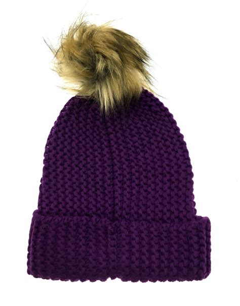 fendi beanie faux fur trim bobble